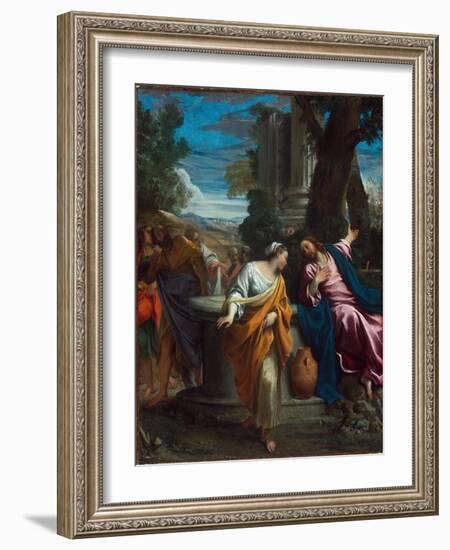 Le Christ Et La Samaritaine-Annibale Carracci-Framed Giclee Print