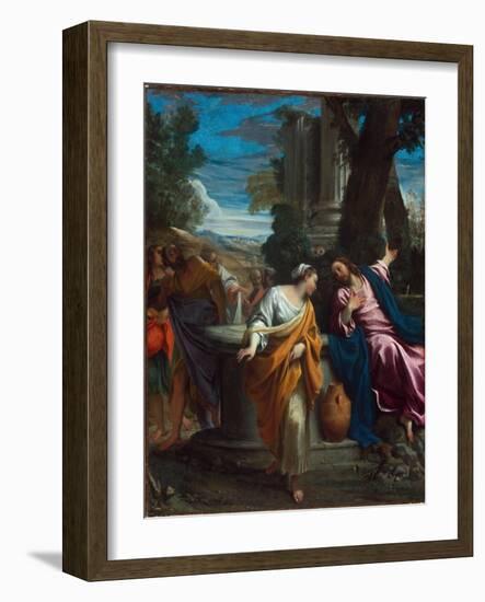 Le Christ Et La Samaritaine-Annibale Carracci-Framed Giclee Print