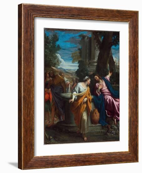 Le Christ Et La Samaritaine-Annibale Carracci-Framed Giclee Print