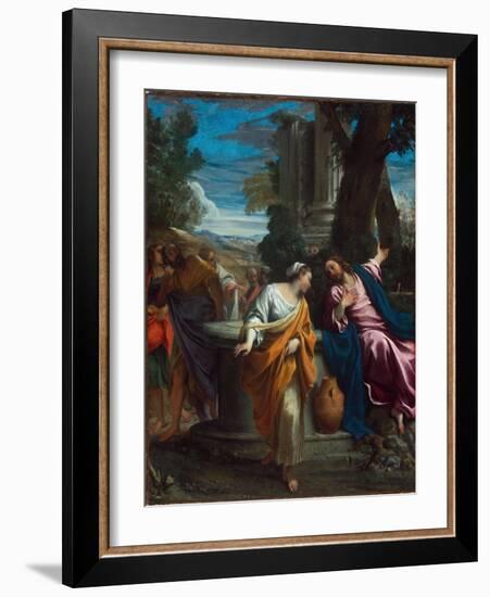 Le Christ Et La Samaritaine-Annibale Carracci-Framed Giclee Print