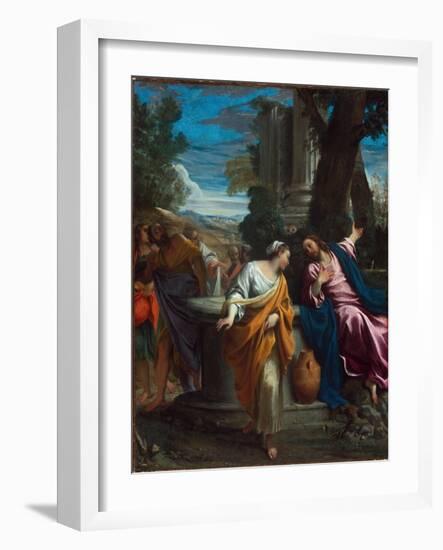 Le Christ Et La Samaritaine-Annibale Carracci-Framed Giclee Print