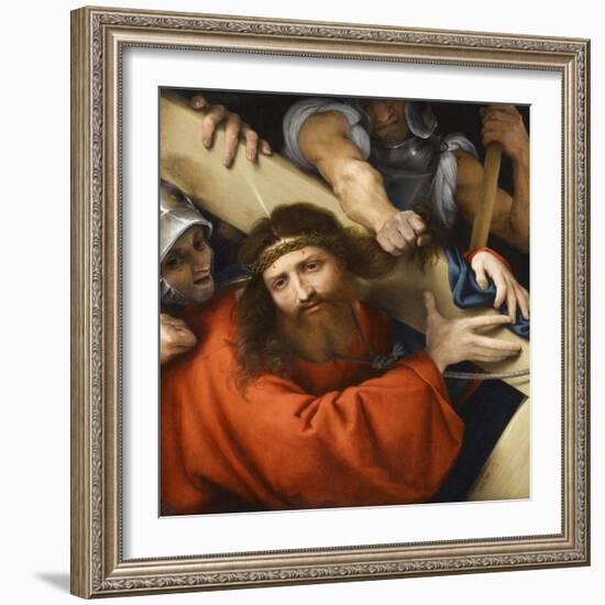 Le Christ portant sa croix-Lorenzo Lotto-Framed Giclee Print