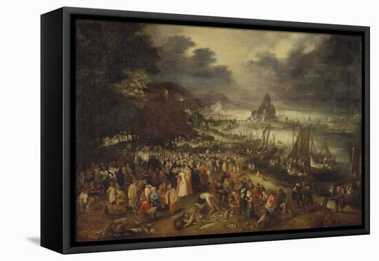 Le Christ Prechant D'un Bateau - Christ Preaching from a Boat, by Brueghel, Jan, the Elder (Brueghe-Jan the Elder Brueghel-Framed Premier Image Canvas