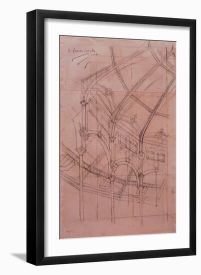 Le Cirque Fernando - Architectural Study-Edgar Degas-Framed Giclee Print