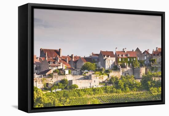 Le Clos Vineyard Below the Hilltop Village of Vezelay in Burgundy, France, Europe-Julian Elliott-Framed Premier Image Canvas