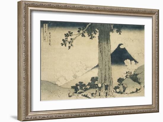 Le col de Mishima dans la province de Kai-Katsushika Hokusai-Framed Giclee Print