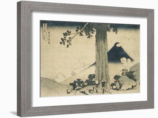 Le col de Mishima dans la province de Kai-Katsushika Hokusai-Framed Giclee Print