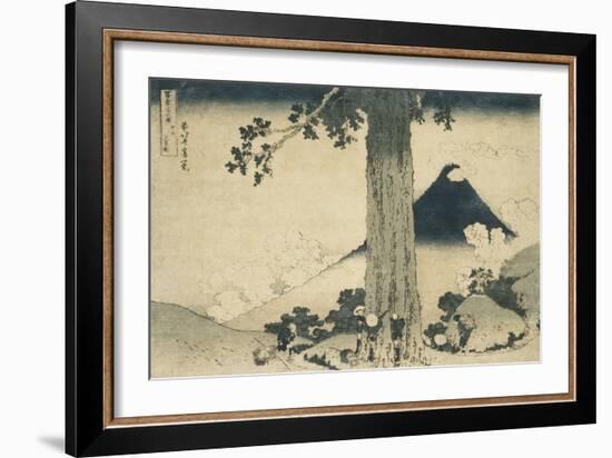 Le col de Mishima dans la province de Kai-Katsushika Hokusai-Framed Giclee Print