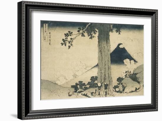 Le col de Mishima dans la province de Kai-Katsushika Hokusai-Framed Giclee Print