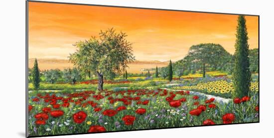 Le Colline in Fiore-Tebo Marzari-Mounted Art Print