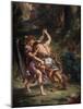 Le Combat De Jacob Et L'Ange (Jacob Fighting the Angel), 1855-61 Fresco, (Detail)-Eugene Delacroix-Mounted Giclee Print