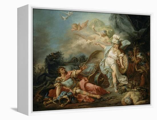 Le Combat de Minerve contre Mars-Jacques-Louis David-Framed Premier Image Canvas