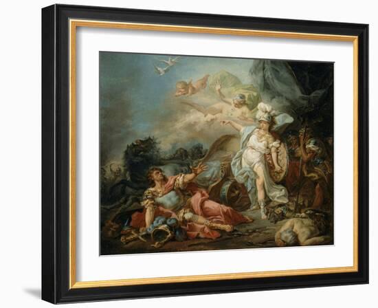 Le Combat de Minerve contre Mars-Jacques-Louis David-Framed Giclee Print