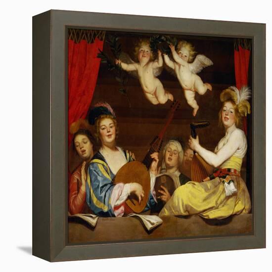 Le Concert, 1624-Gerrit van Honthorst-Framed Premier Image Canvas