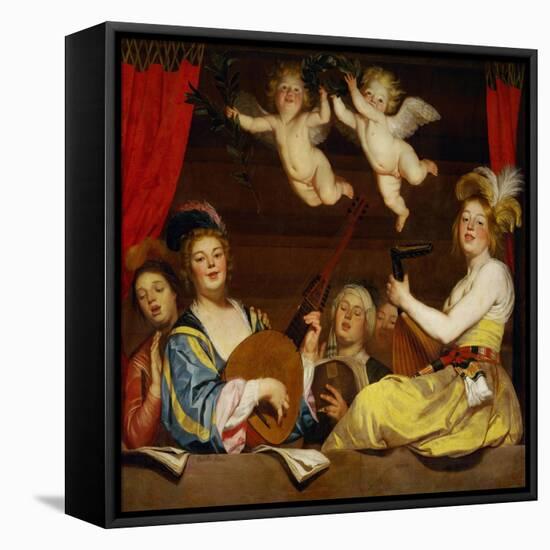 Le Concert, 1624-Gerrit van Honthorst-Framed Premier Image Canvas