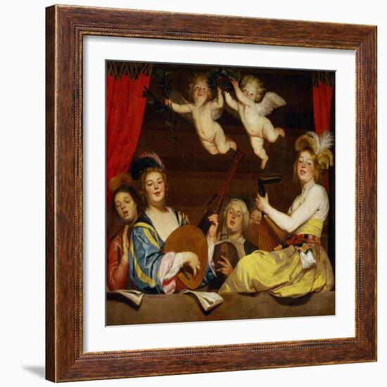 Le Concert, 1624-Gerrit van Honthorst-Framed Giclee Print