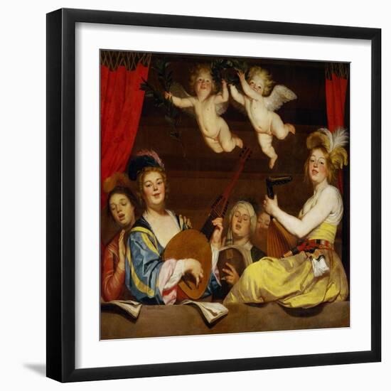 Le Concert, 1624-Gerrit van Honthorst-Framed Giclee Print