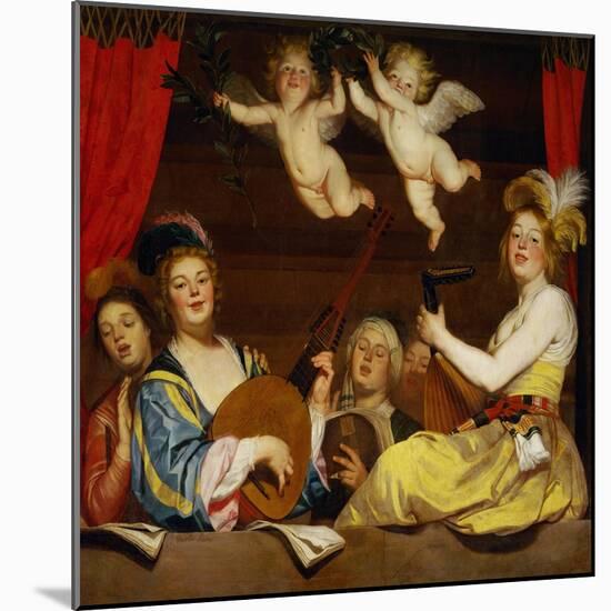 Le Concert, 1624-Gerrit van Honthorst-Mounted Giclee Print