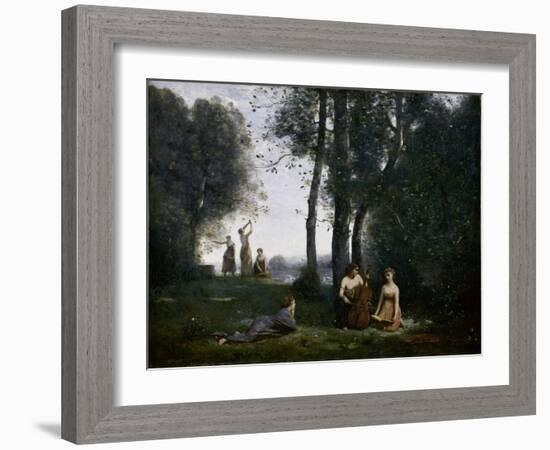 Le Concert Champêtre (Woodland Music-Maker)-Jean-Baptiste-Camille Corot-Framed Giclee Print