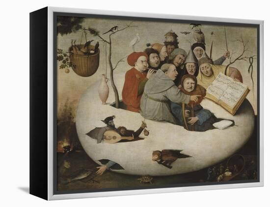 Le concert dans l'oeuf (Satire de l'alchimie symbolis?par l'oeuf philosophique)-Jérôme Bosch-Framed Premier Image Canvas