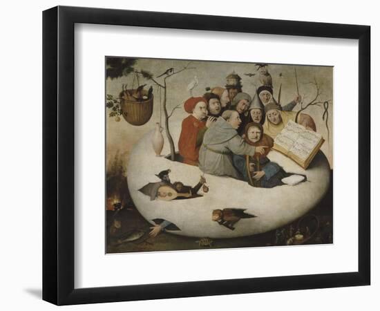 Le concert dans l'oeuf (Satire de l'alchimie symbolis?par l'oeuf philosophique)-Jérôme Bosch-Framed Giclee Print