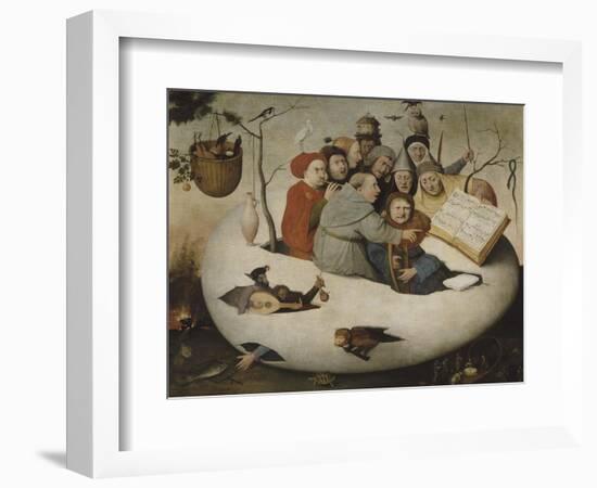 Le concert dans l'oeuf (Satire de l'alchimie symbolis?par l'oeuf philosophique)-Jérôme Bosch-Framed Giclee Print