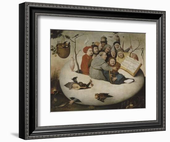 Le concert dans l'oeuf (Satire de l'alchimie symbolis?par l'oeuf philosophique)-Jérôme Bosch-Framed Premium Giclee Print