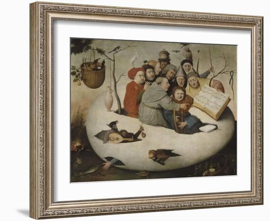 Le concert dans l'oeuf (Satire de l'alchimie symbolis?par l'oeuf philosophique)-Jérôme Bosch-Framed Giclee Print