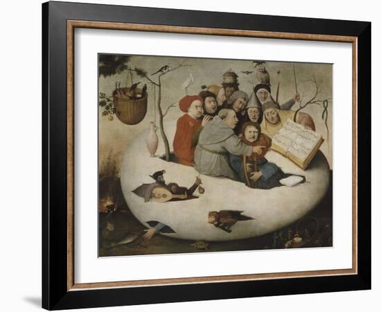 Le concert dans l'oeuf (Satire de l'alchimie symbolis?par l'oeuf philosophique)-Jérôme Bosch-Framed Giclee Print