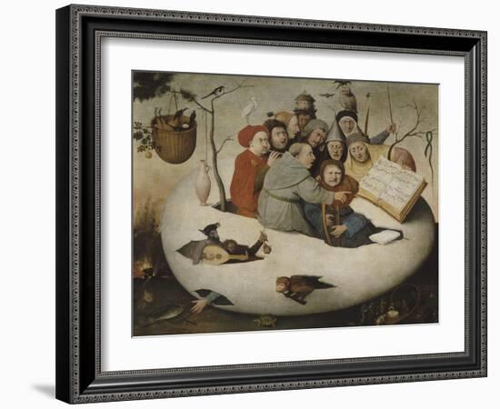 Le concert dans l'oeuf (Satire de l'alchimie symbolis?par l'oeuf philosophique)-Jérôme Bosch-Framed Giclee Print