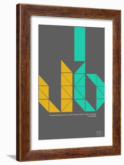 Le Corbusier Quote-NaxArt-Framed Art Print