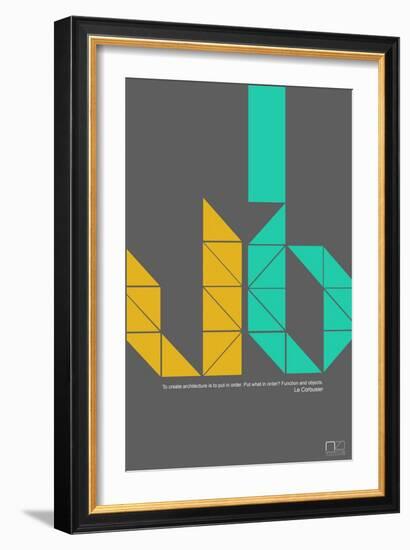 Le Corbusier Quote-NaxArt-Framed Art Print