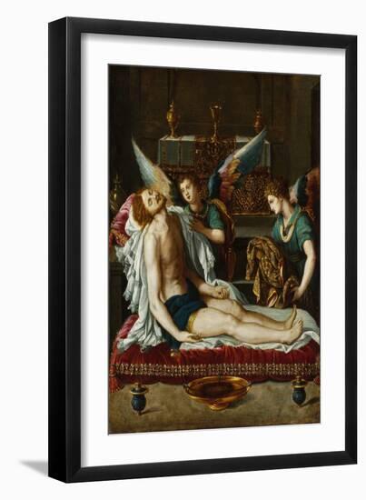 Le Corps Du Christ Oint Par Deux Anges - the Body of Christ Anointed by Two Angels - Allori, Alessa-Alessandro Allori-Framed Giclee Print