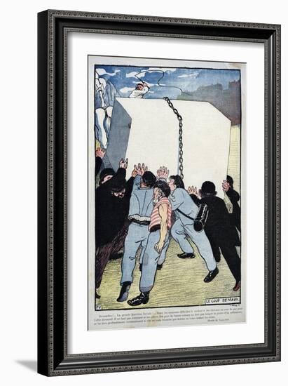 Le coup de assistance - La grande question sociale - by Felix Vallotton-Felix Edouard Vallotton-Framed Giclee Print