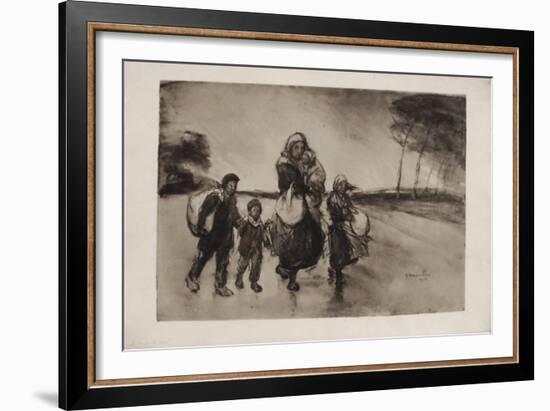 Le coup de vent-Théophile Alexandre Steinlen-Framed Collectable Print