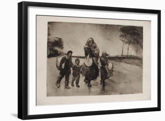 Le coup de vent-Théophile Alexandre Steinlen-Framed Collectable Print