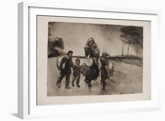 Le coup de vent-Théophile Alexandre Steinlen-Framed Collectable Print
