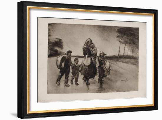 Le coup de vent-Théophile Alexandre Steinlen-Framed Collectable Print