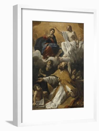 Le Couronnement de la Vierge avec saint Augustin et saint Guillaume d'Aquitaine-Giovanni Lanfranco-Framed Giclee Print