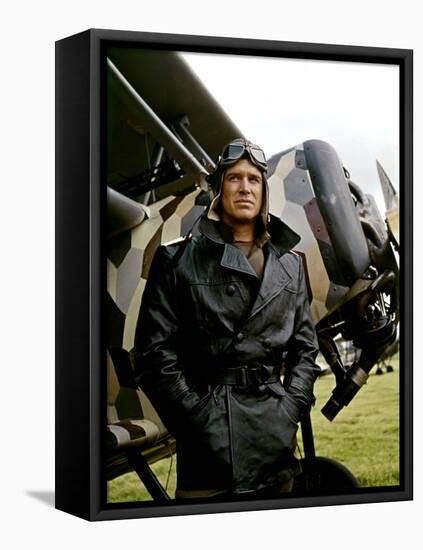 Le crepuscule des aigles (THE BLUE MAX) by JohnGuillermin with George Peppard, 1966 (photo)-null-Framed Stretched Canvas