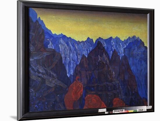 Le Cri Du Serpent. (Paysage Des Montagnes Du Tibet). Peinture De Nicholas Roerich (1874-1947), Temp-Nicholas Roerich-Mounted Giclee Print