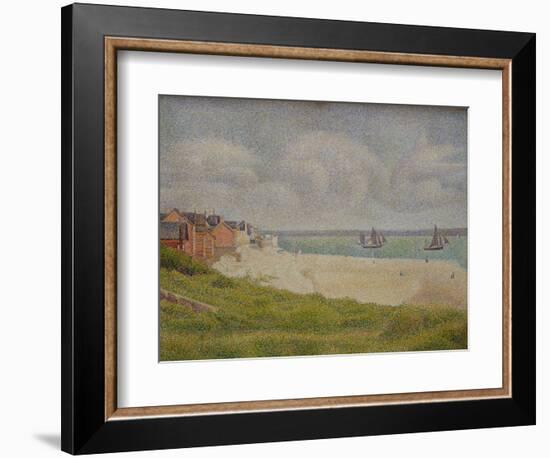 Le Crotoy Looking Upstream, 1889-Georges Seurat-Framed Giclee Print