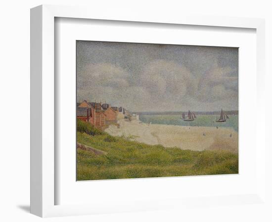 Le Crotoy Looking Upstream, 1889-Georges Seurat-Framed Giclee Print