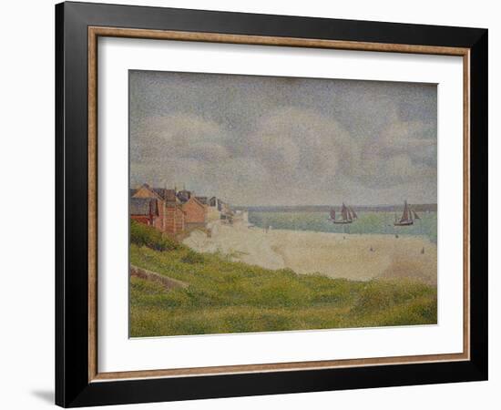 Le Crotoy Looking Upstream, 1889-Georges Seurat-Framed Giclee Print