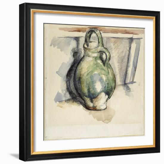 Le cruchon vert-Paul Cézanne-Framed Giclee Print
