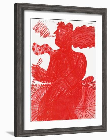 Le CycIIste Rouge-Alexandre Fassianos-Framed Limited Edition