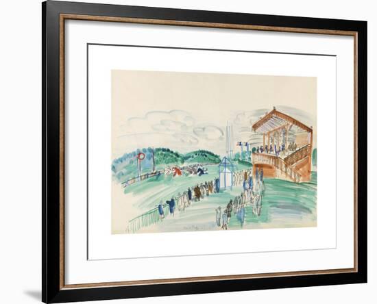 Le Départ à Saint-Cloud-Raoul Dufy-Framed Premium Giclee Print