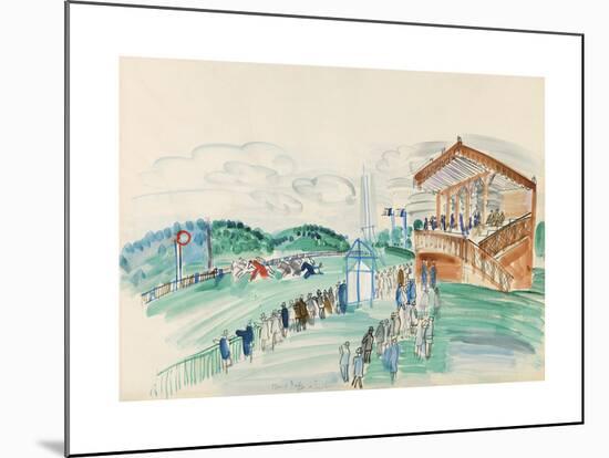 Le Départ à Saint-Cloud-Raoul Dufy-Mounted Premium Giclee Print