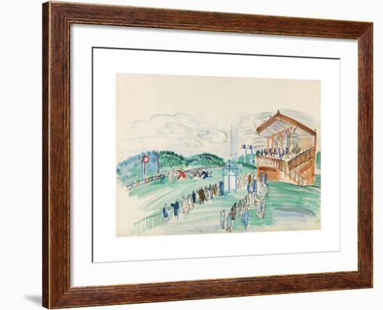 Le Départ à Saint-Cloud-Raoul Dufy-Framed Premium Giclee Print