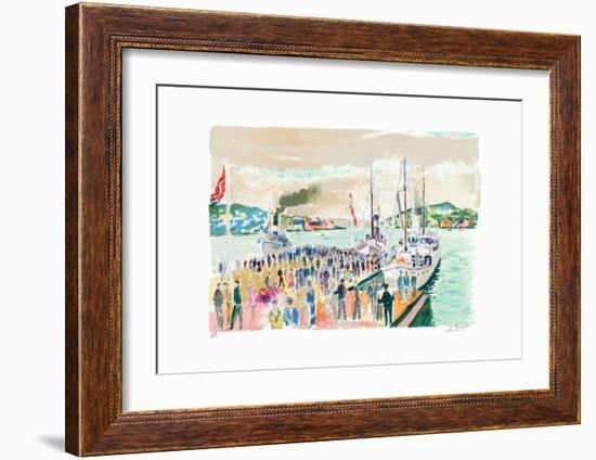 Le débarcadère-Jean Claude Picot-Framed Collectable Print